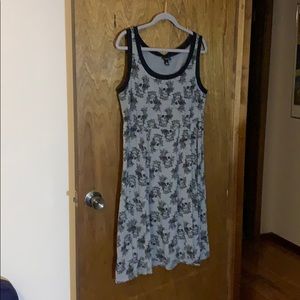 Torrid grey skater dress with skulls